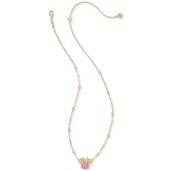 Kendra Scott Gold-Plated Cubic Zirconia & Pink Minnie Mouse Adjustable Necklace - Picture 2 of 8